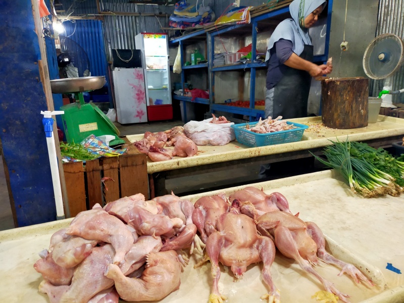 Harga daging ayam potong mulai naik di Pasar Inhutani Nunukan menjelang bulan suci Ramadan 1444 H 