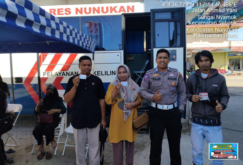 Layanan perpanjangan SIM oleh Satlantas Polres Nunukan di Pulau Sebatik